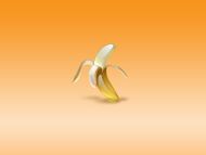 Banana in Orange Background