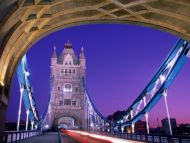 Crossing over Tower Bridge, London, England