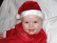 Cute Baby Dressed as Santa Claus