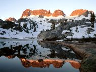 Minarets Reflected in Lake Ediza, California