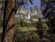 Mountains and Waterfall