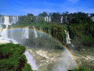 Multiple Waterfall and Rainbow