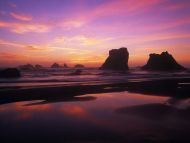 Twilight Reflections, Bandon Beach, Oregon